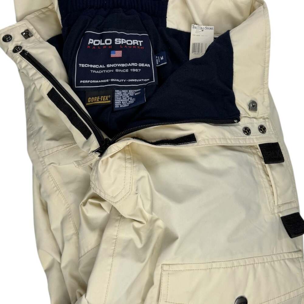 Vintage 90s Baggy Snowboard Pants Polo Sport RLX Cream Cargo Size M
